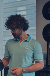 Tipping Collar Polo Shirt - Santorini